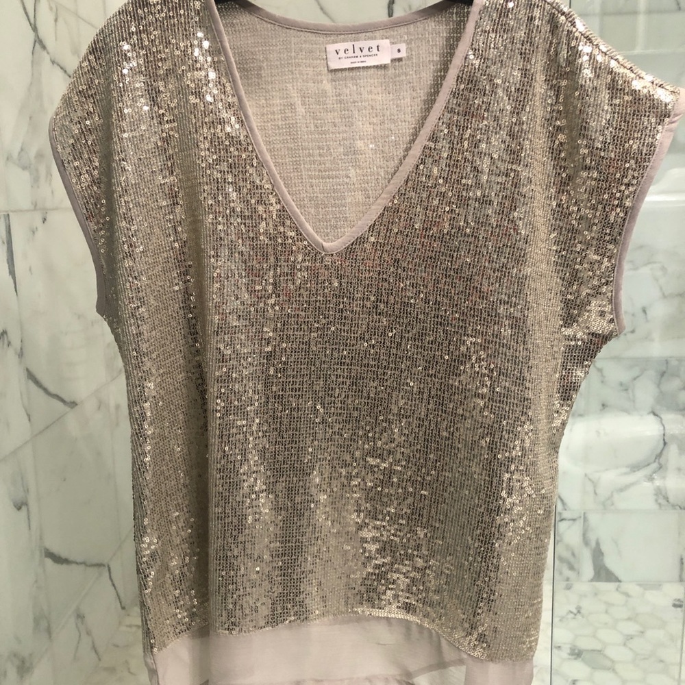 Velvet brand sequin top